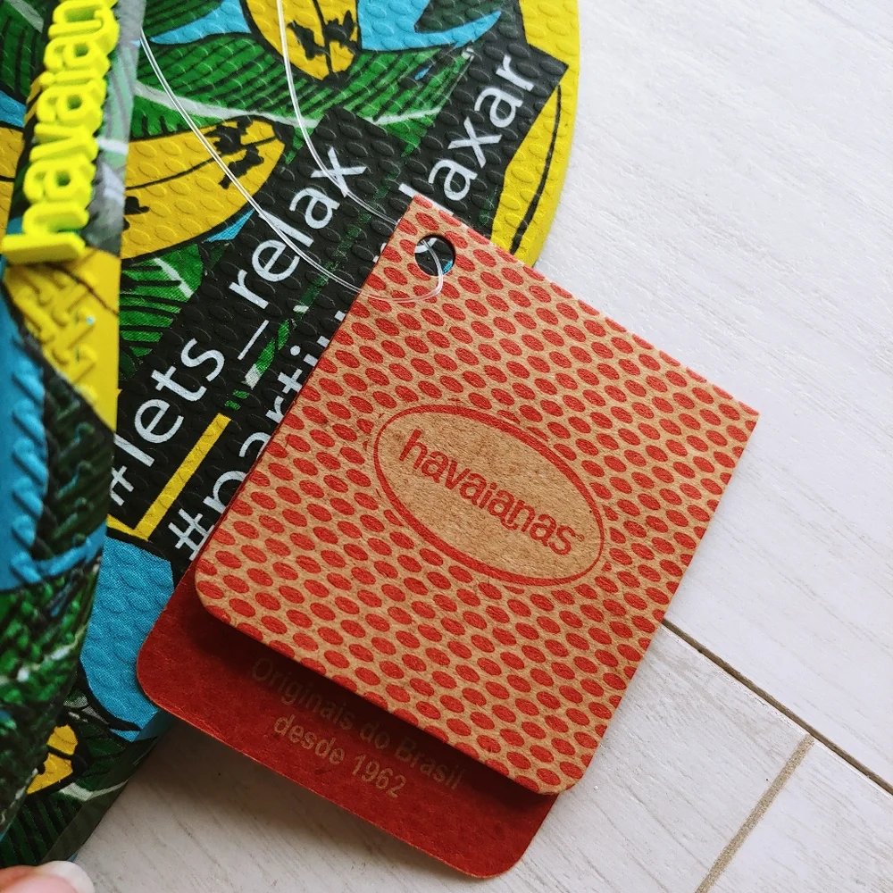 Havaianas Blue Banana Flip Flops NEW - Picture 5 of 8